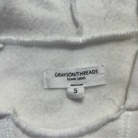 GRAYSON THREADS Malibu Print Hoodie White Lavender Size Small - Picture 3 of 7
